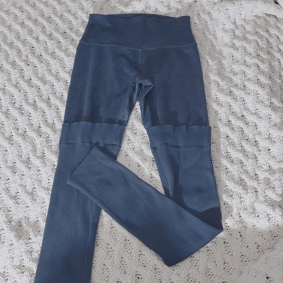 Aerie Over The Knee Leg Warmer Blue High-Rise Leggings - Picture 13 of 16